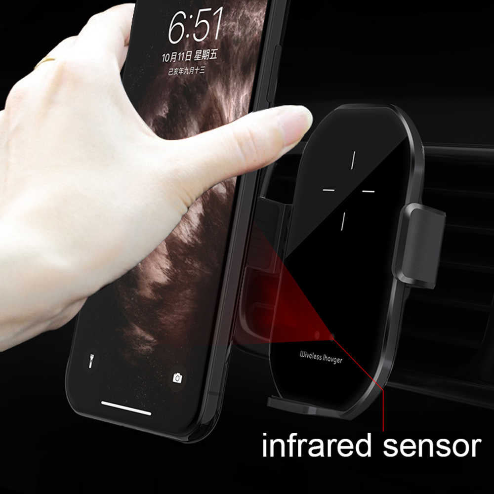 Wireless Holder Fast Charger Automatic sensor Car Mount Holder for iPhone Samsung 3 IN 1 Wireless Holder Fast Charger Automatic sensor Car Mount Holder for iPhone Samsung 3 IN 1